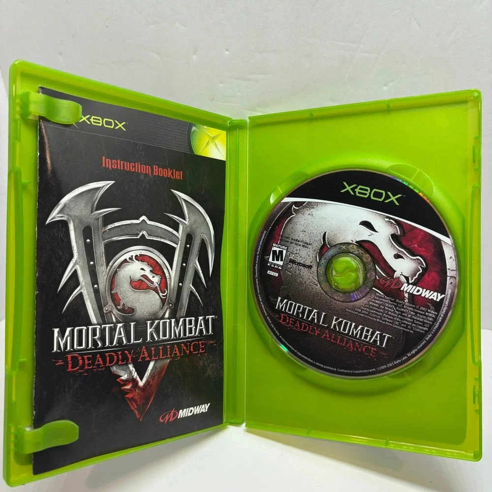 Video Game Original Xbox One Size Black Mortal Kombat Deadly Alliance Midway